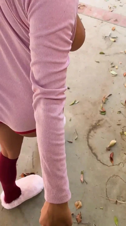 Outdoor Squirting Step-Sister - Hailey Rose Gets Cum on Her Pretty Toes | Clip 1