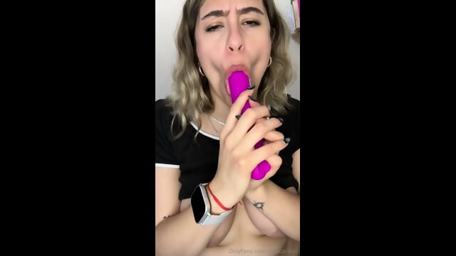 Sofia ​carla ​thrusts ​a ​purple ​dildo ​inside Full Access At