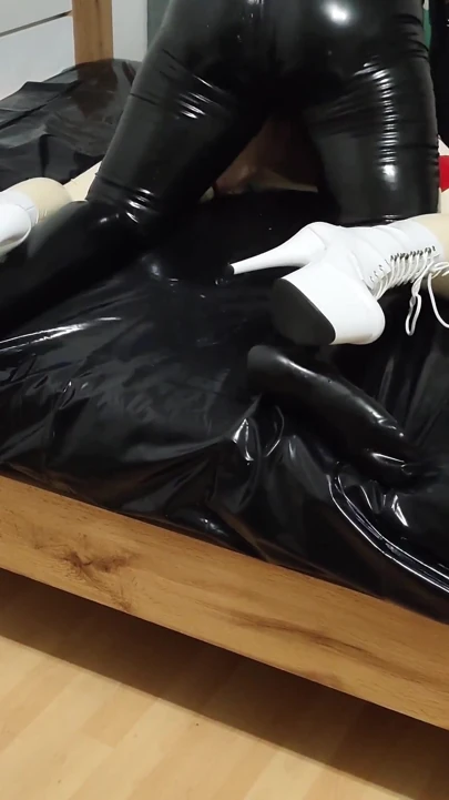 Hot Latex Nurse Got Fucked Hard. Second Angle
