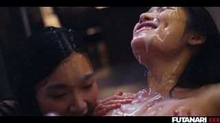 Futanari Facial Cumshot Compilation