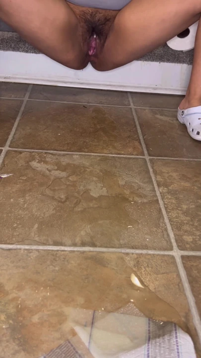 Pissing in the kitchen
