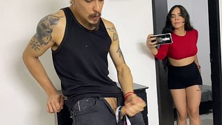 Caught wearing his stepmother's panties!
