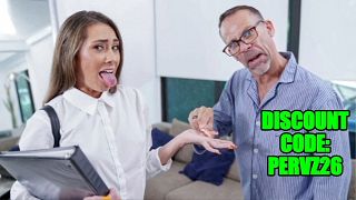 She Dropped Her Step-Grandpa's Dentures on the Toilet, But He Doesn't Need Them to Fuck Her