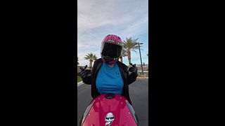 BIG BOOB ITSKARLIANNE RIDES HER MOTORCYCLE