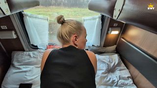 POV: MILF Vika seduced a young guy on a train