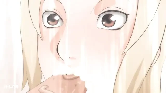 Tsunade blows this cock like a true mature woman