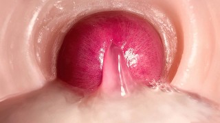 CLOSE UP CAMERA IN PUSSY: CUM Inside PUSSY TWICE! BEST CREAMPIE in 4K with Girl Moaning!