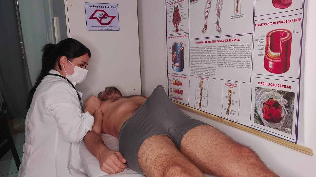 Patient's erection right in front of the nurse