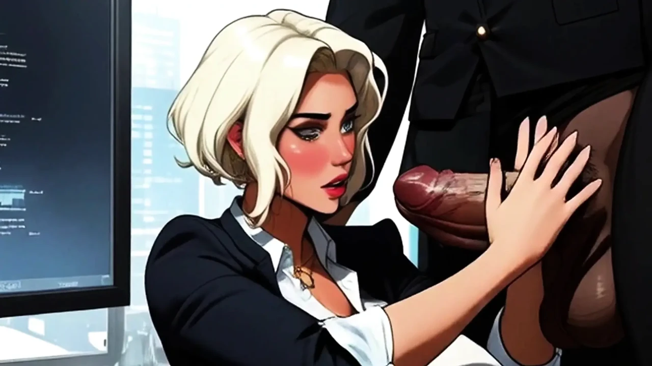 Sexy Secretaries Suck The Bosses BBC
