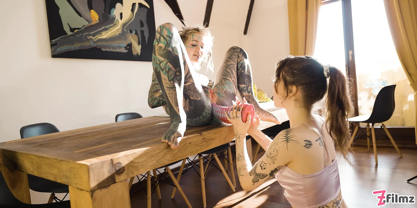 Tattoo Lesbians Anal Extreme - Anuskatzz Squirt All Over Eden Ivy - Toys, Gapes, ATM