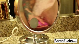 Sarah Jessie orders room service for an Orgasm