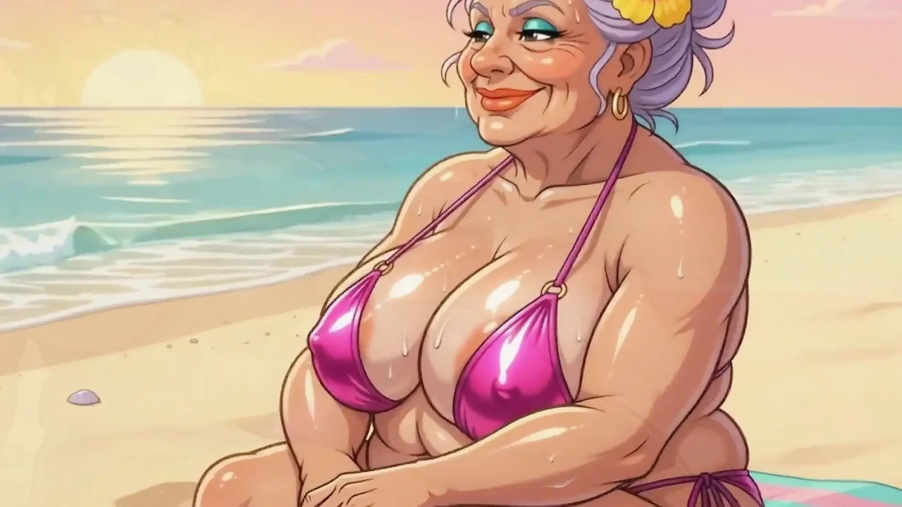 Sexy Big Boobs on Beach
