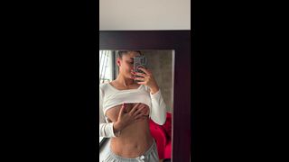 No Bra Under This Shirt – Mirror Titty Flash