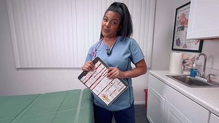 HOT CURVY LATINA NURSE MAYA FARRELL TAKES A MASSIVE CUM SAMPLE