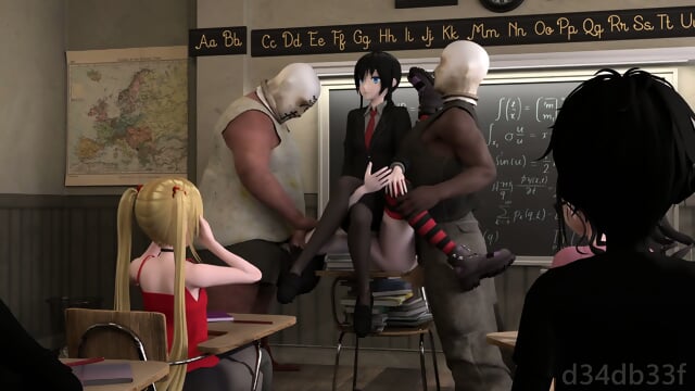MMD - School Girl Being Punished By The Janitor