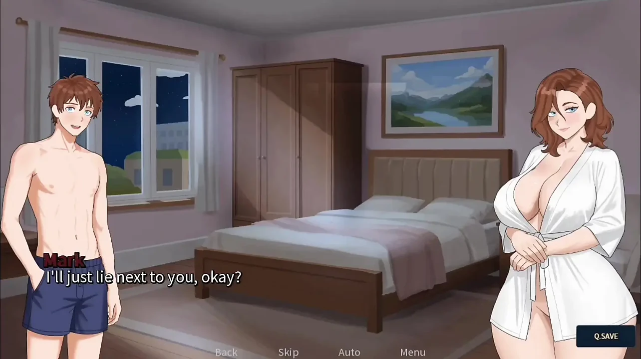 Sexy big boobs big ass Lena rubs huge cock early in the morning - gameplay